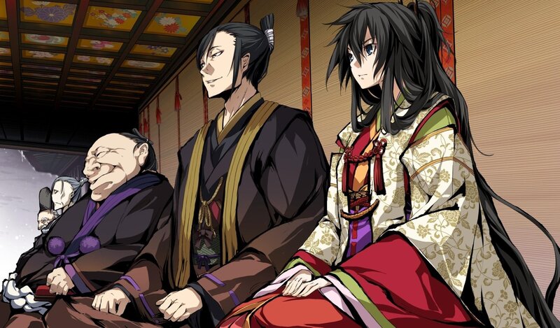 anime characters in traditional clothing
