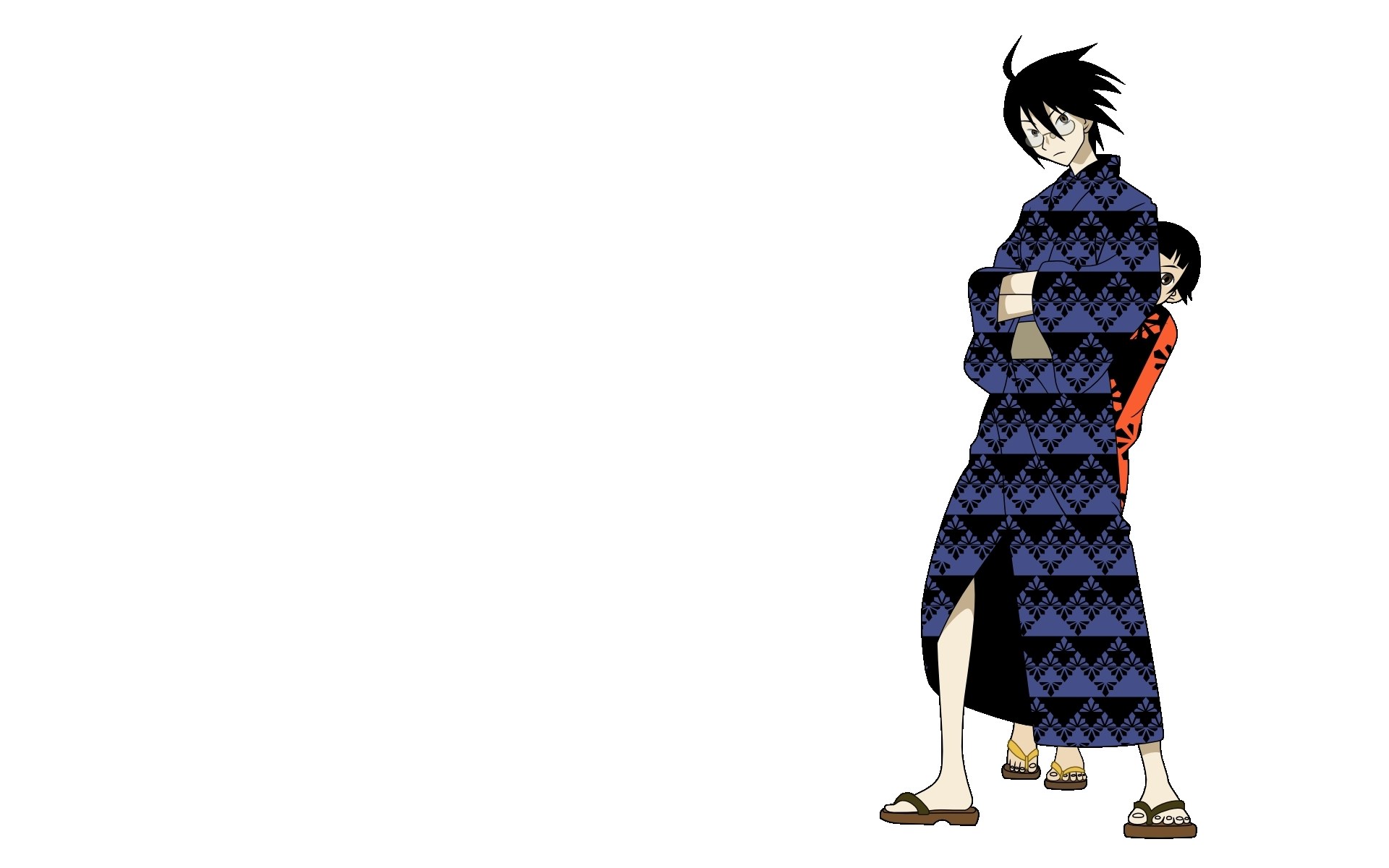 anime characters in traditional clothing