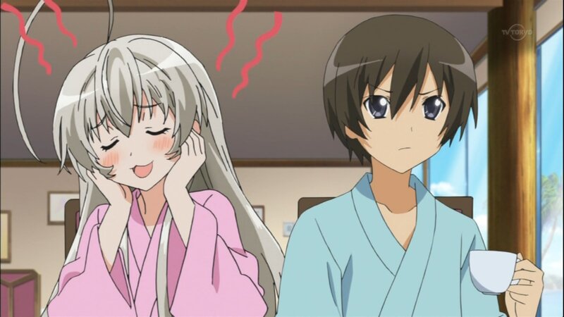 Anime characters in traditional robes