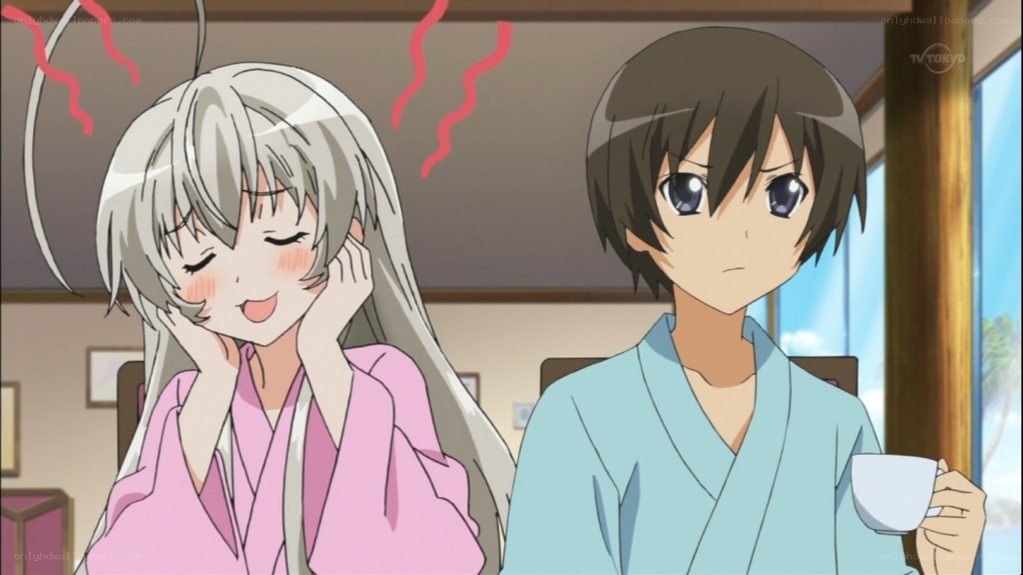 Anime characters in traditional robes