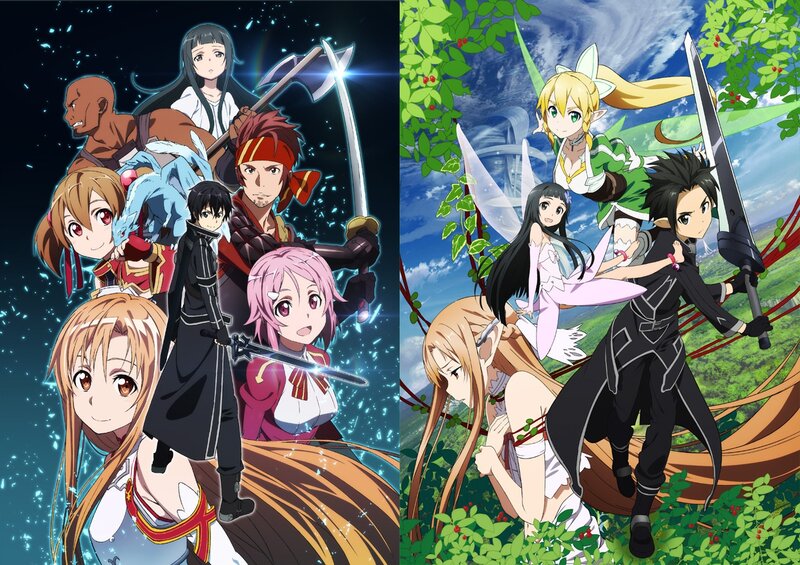 Anime Characters in Two Scenes — Green