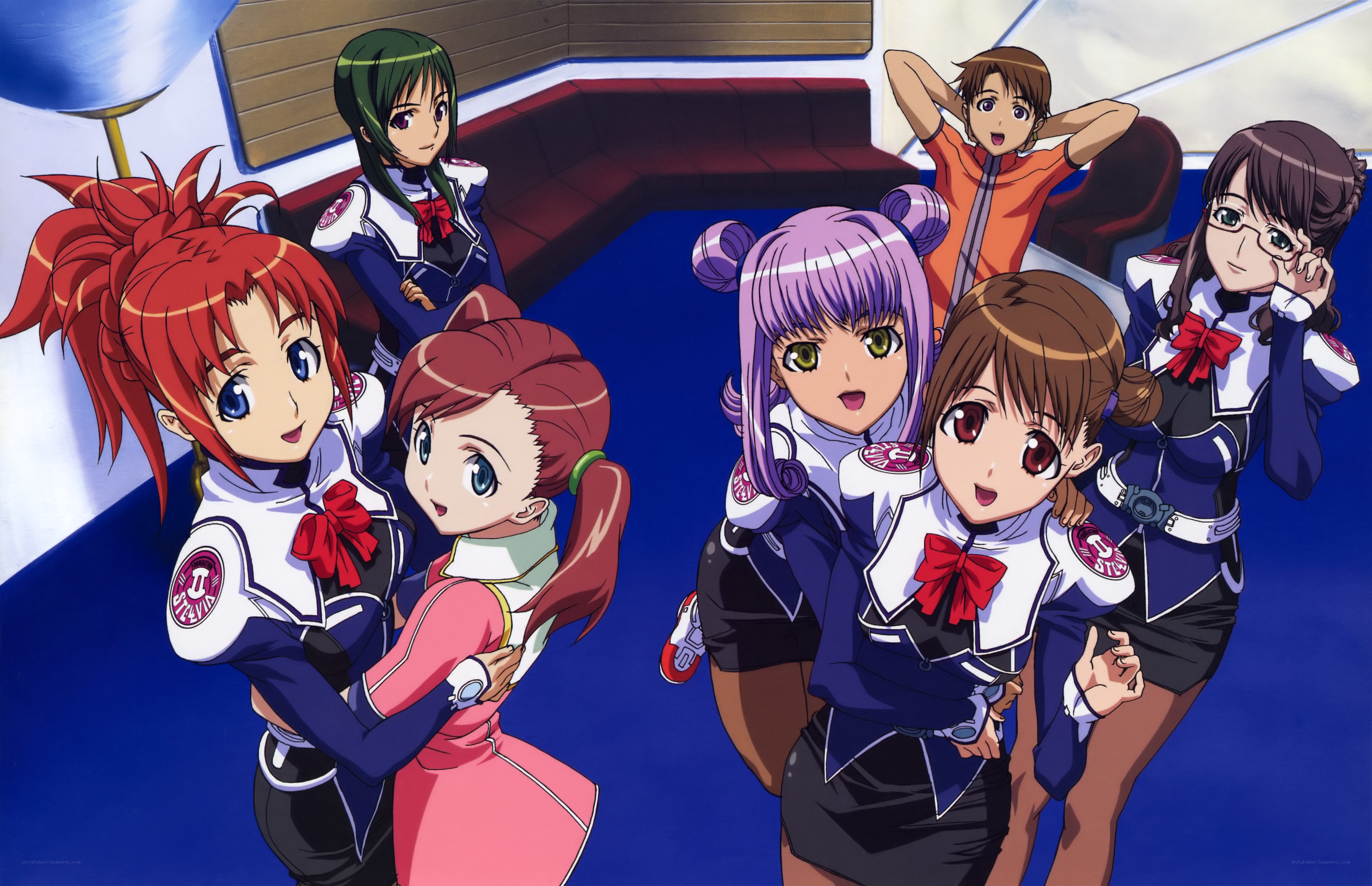 anime characters in uniform