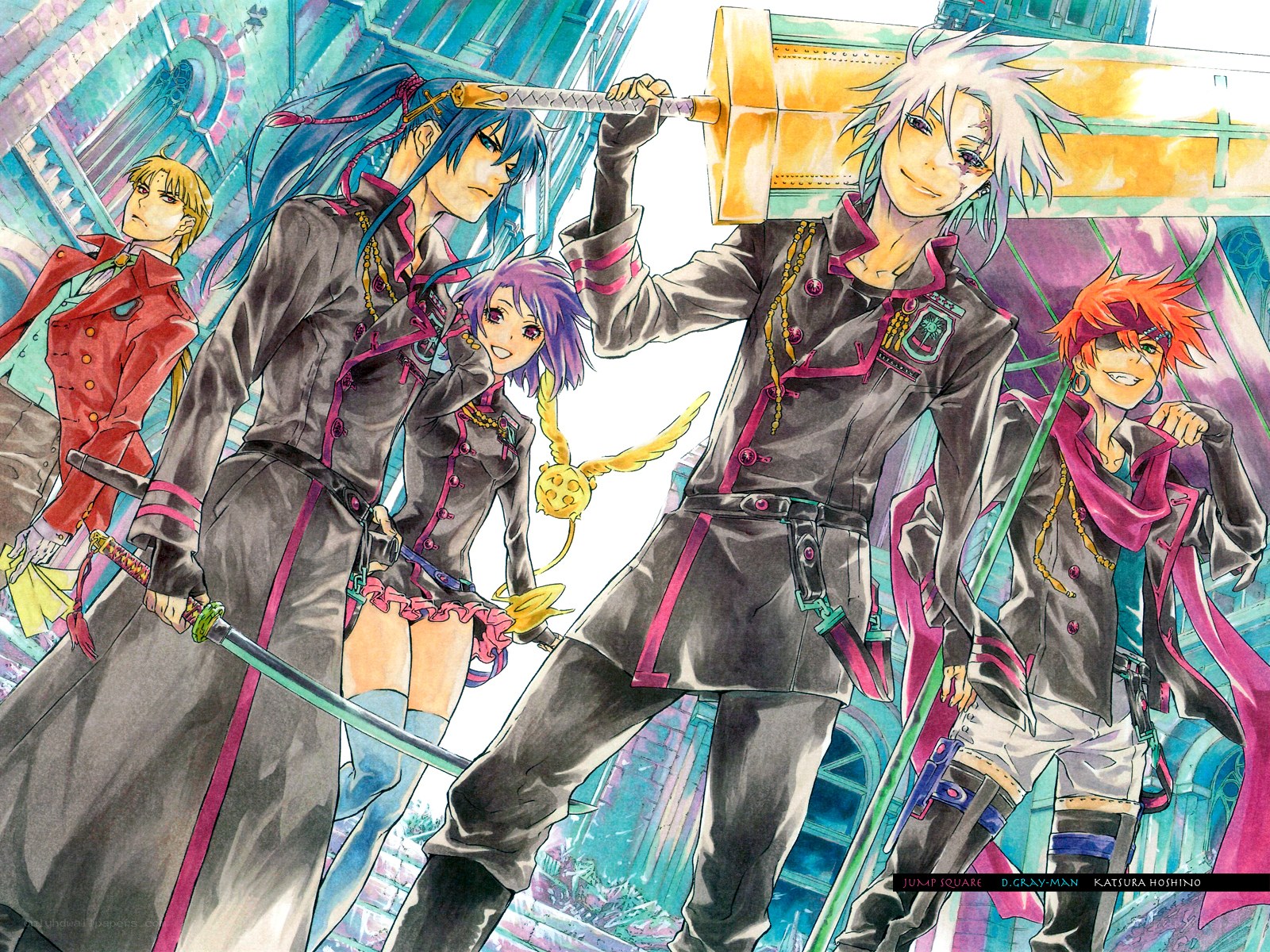anime characters in uniform