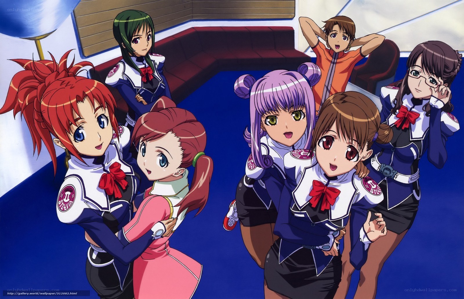 anime characters in uniform