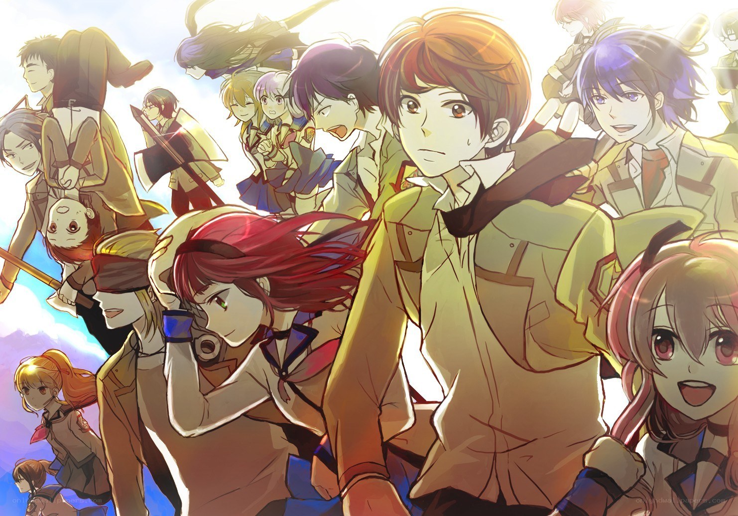 anime characters in uniform