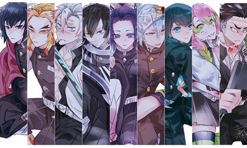 Anime Characters in Uniform — Black, Dramatic, Manga