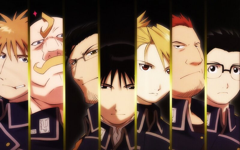 Anime Characters in Uniform — Black, Serious