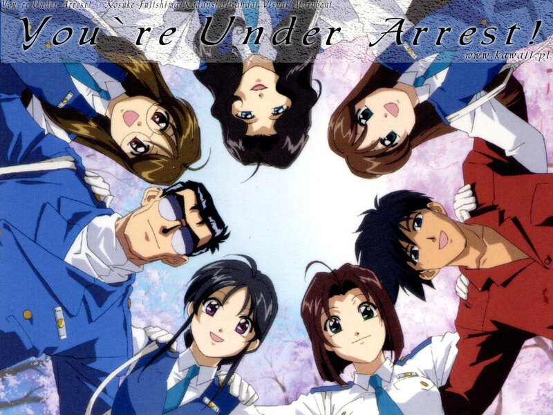 Anime Characters in Uniform — Blue, Playful, Spring