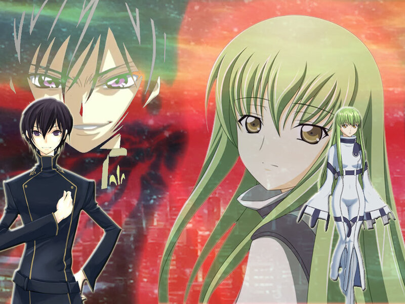 Anime Characters in Uniform — Red, Dramatic, Sunset