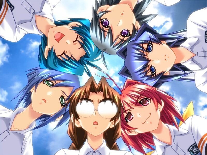 Anime Characters in Uniform — White, Energetic