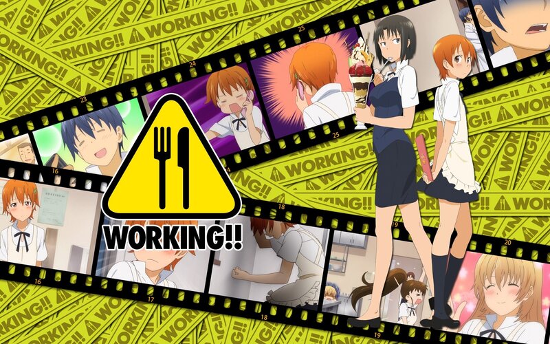 Anime Characters in Uniform — Yellow, Busy, Film Strip