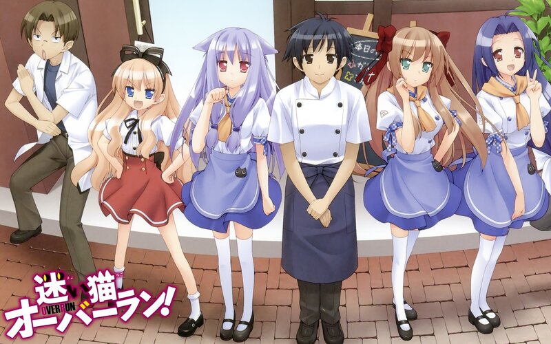 Anime Characters in Uniforms — Blue, Playful