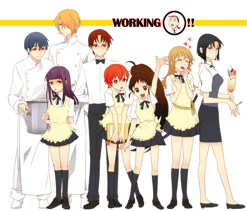 Anime Characters in Uniforms — White