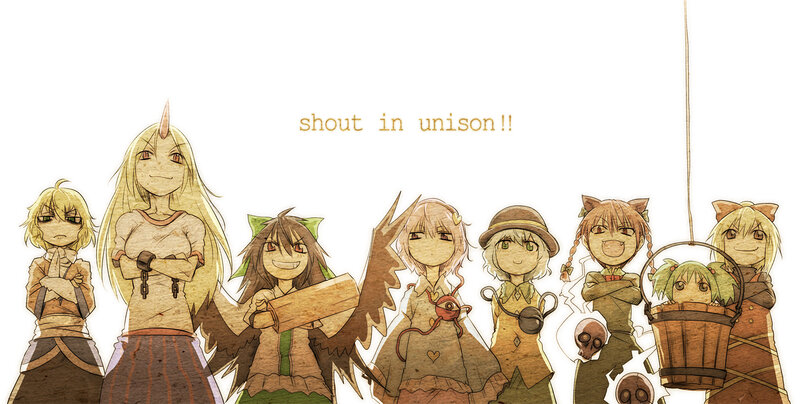 anime characters in unison