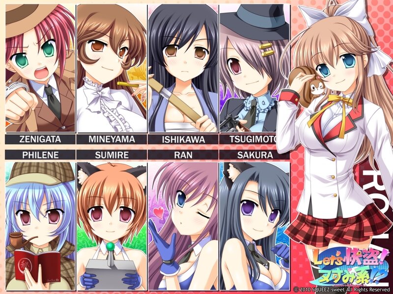 Anime Characters in Various Outfits — White