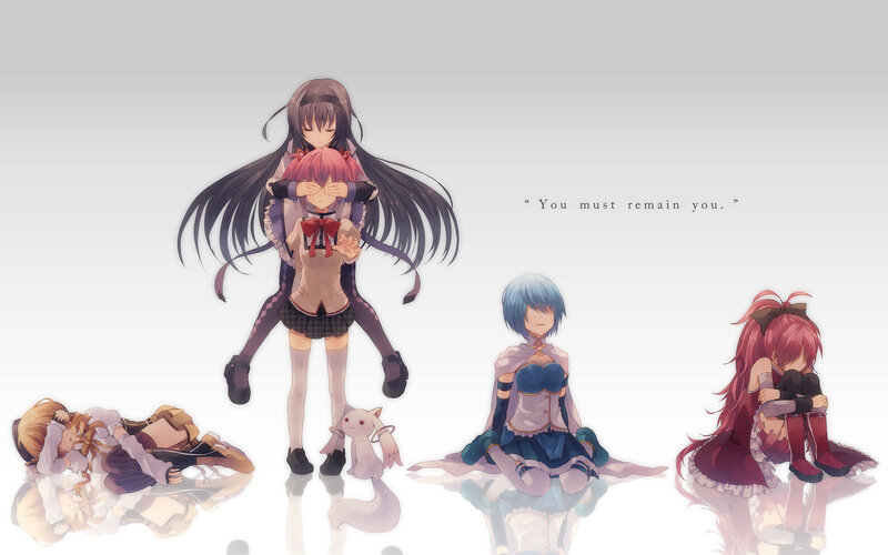 anime characters in various poses