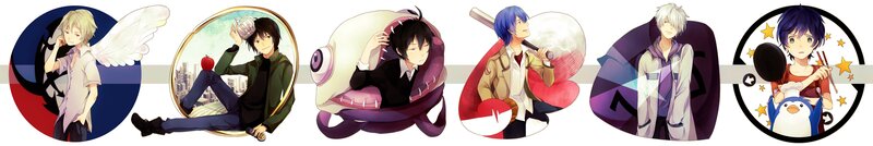 anime characters in various scenes