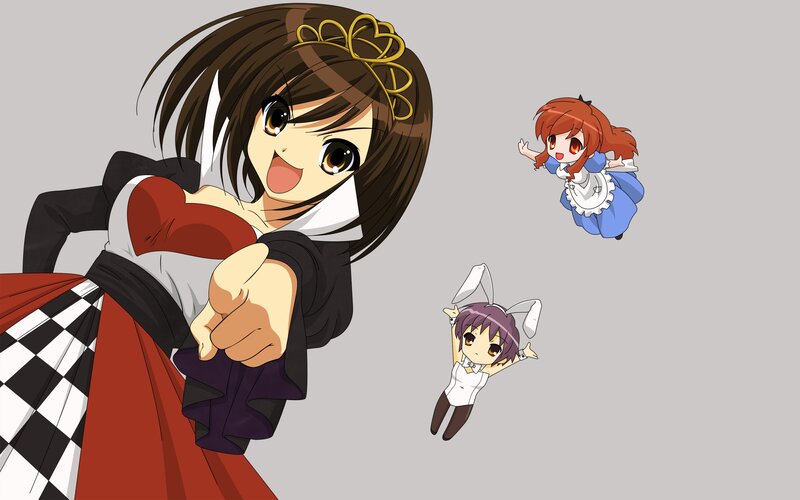 anime characters in various styles