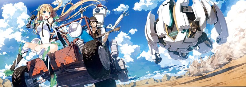 Anime Characters in Vehicle — Blue