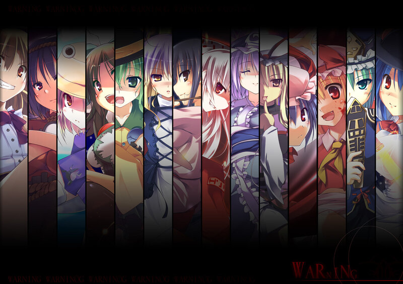 Anime Characters in Vertical Panels — Black