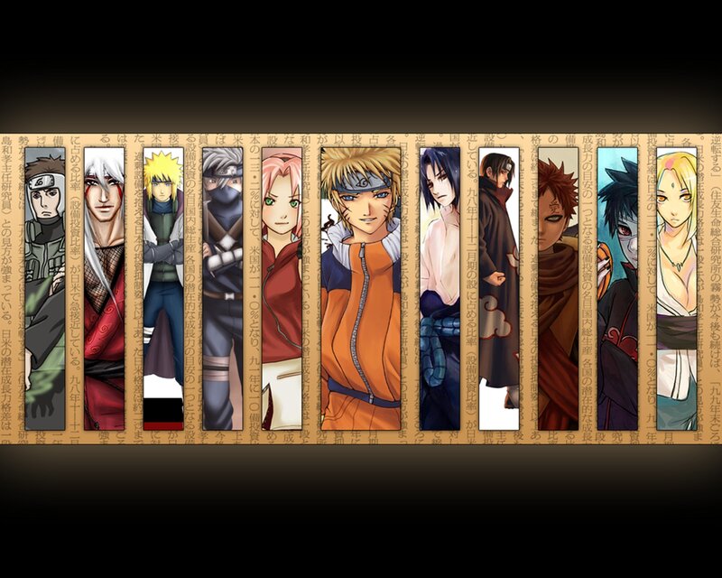 Anime Characters in Vertical Panels — Orange