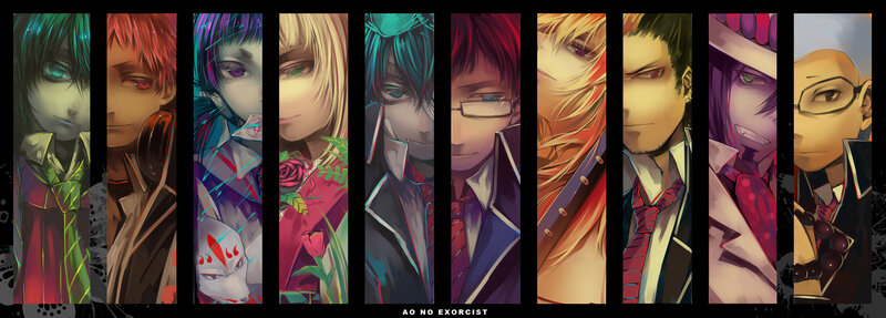 Anime Characters in Vertical Panels
