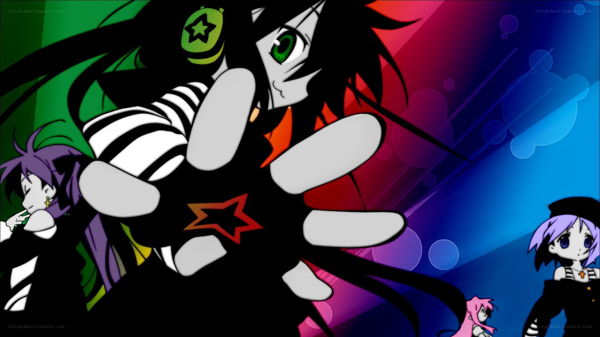 anime characters in vibrant scene