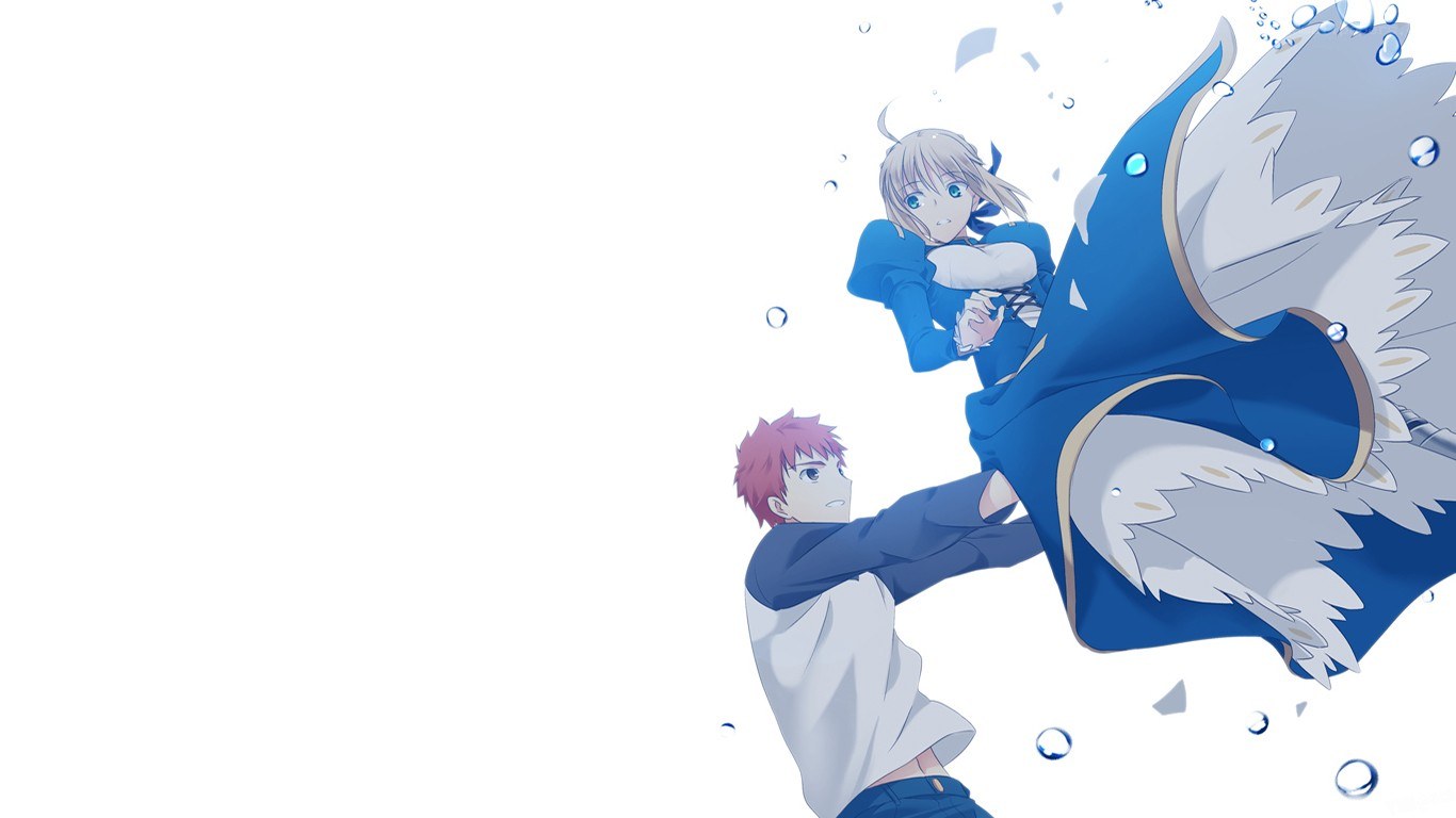 anime characters in water