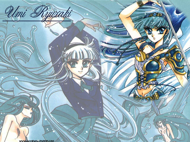 Anime Characters in Water — Blue, Dramatic, Manga