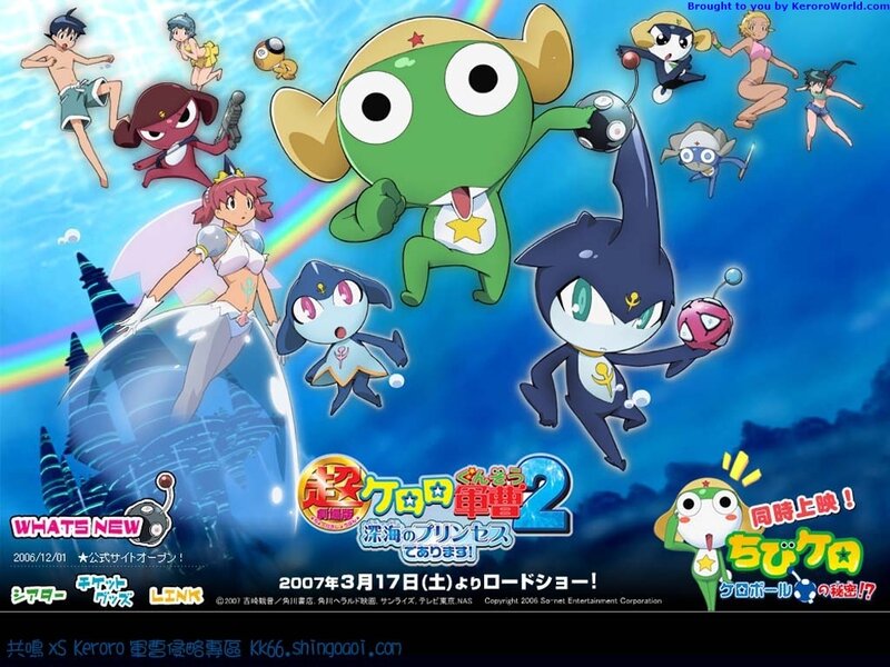 Anime Characters in Water — Blue, Playful, Night