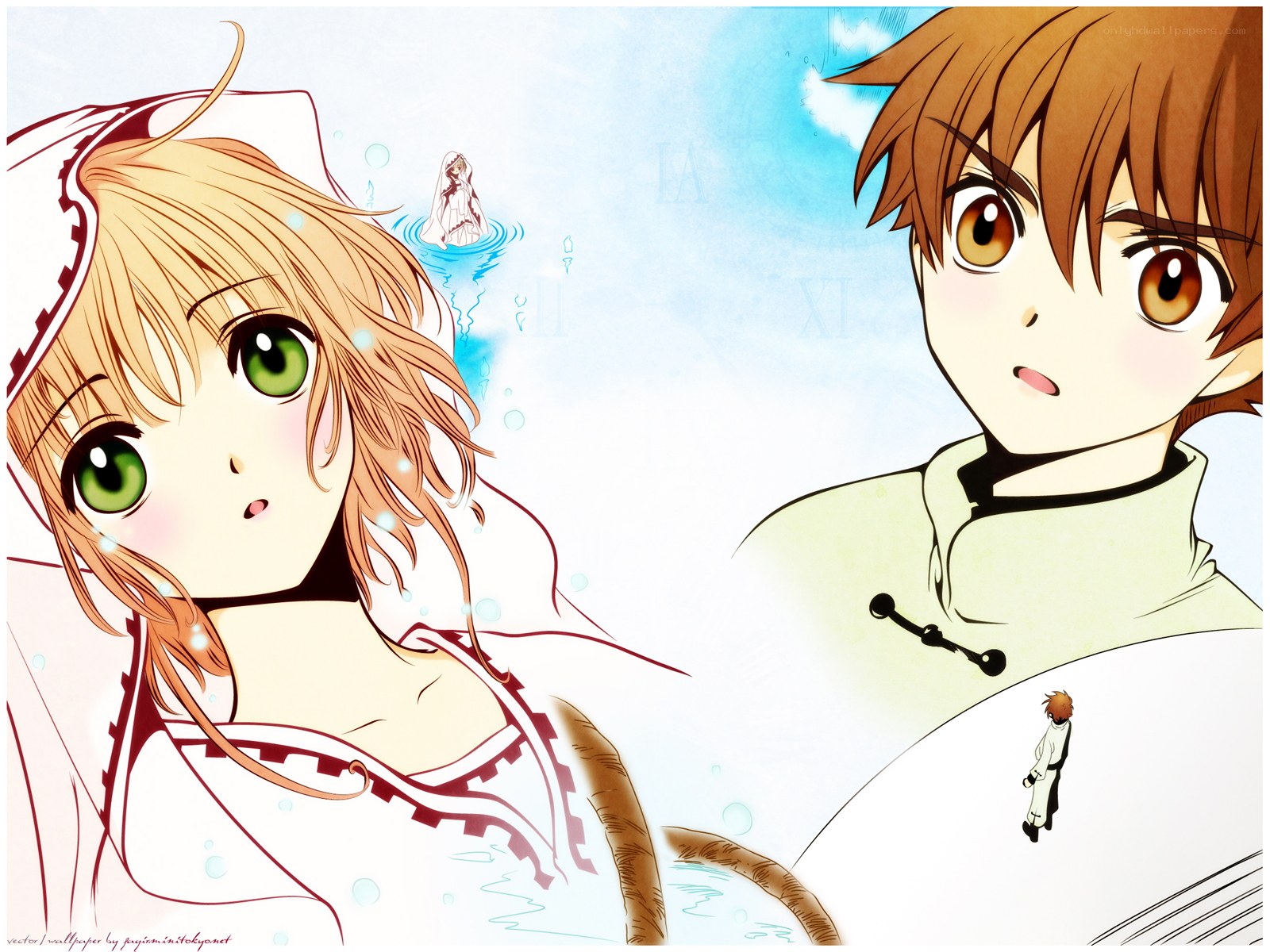 anime characters in water