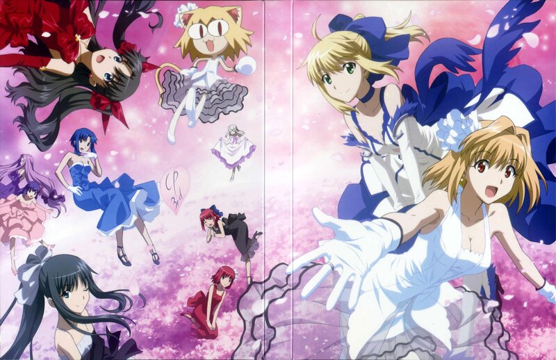 anime characters in wedding dresses
