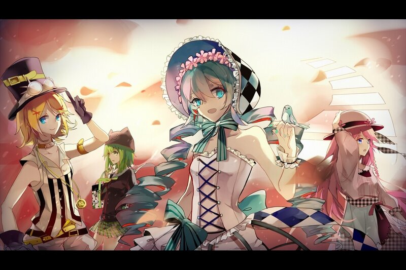 anime characters in whimsical outfits