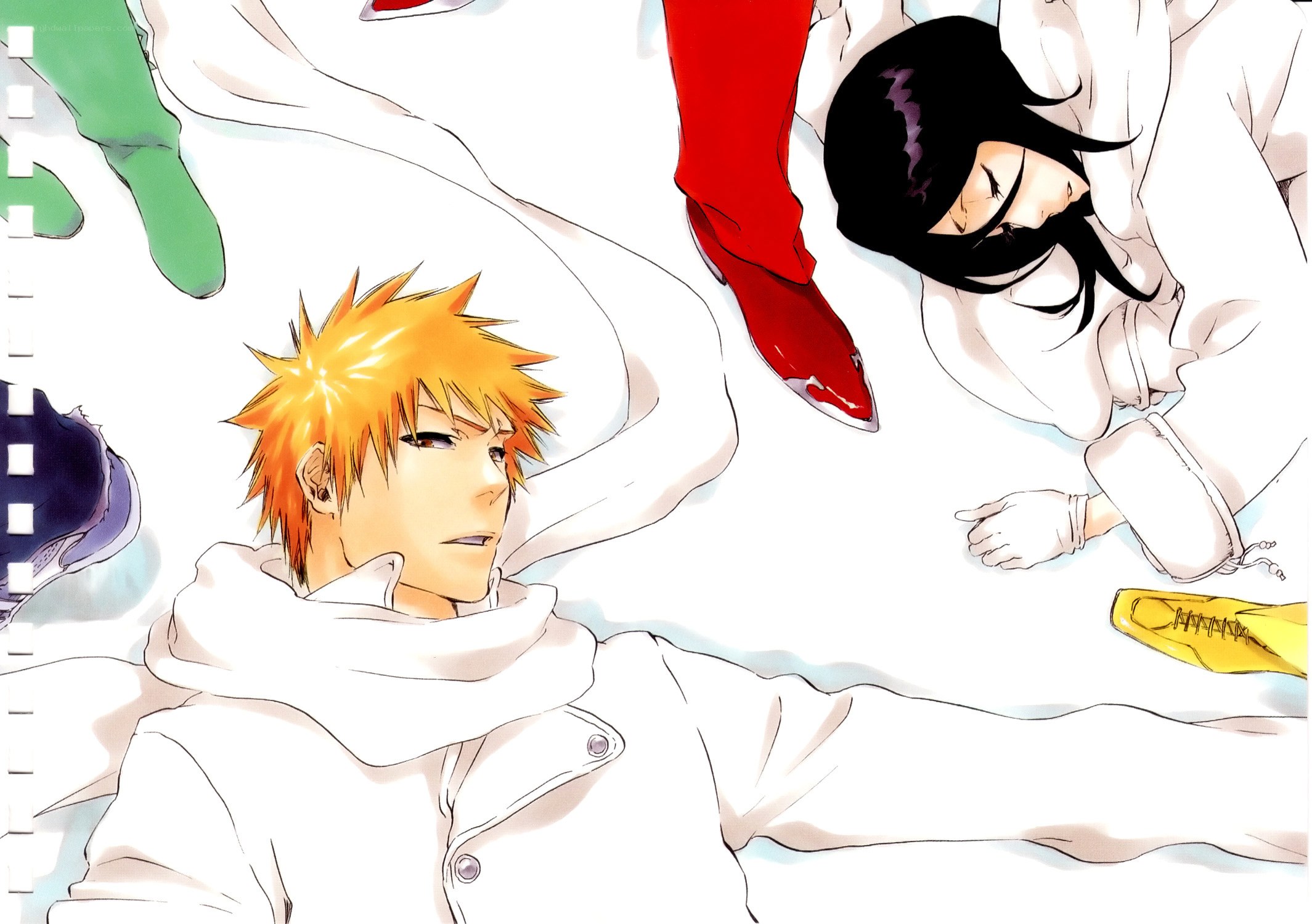 anime characters in white coats