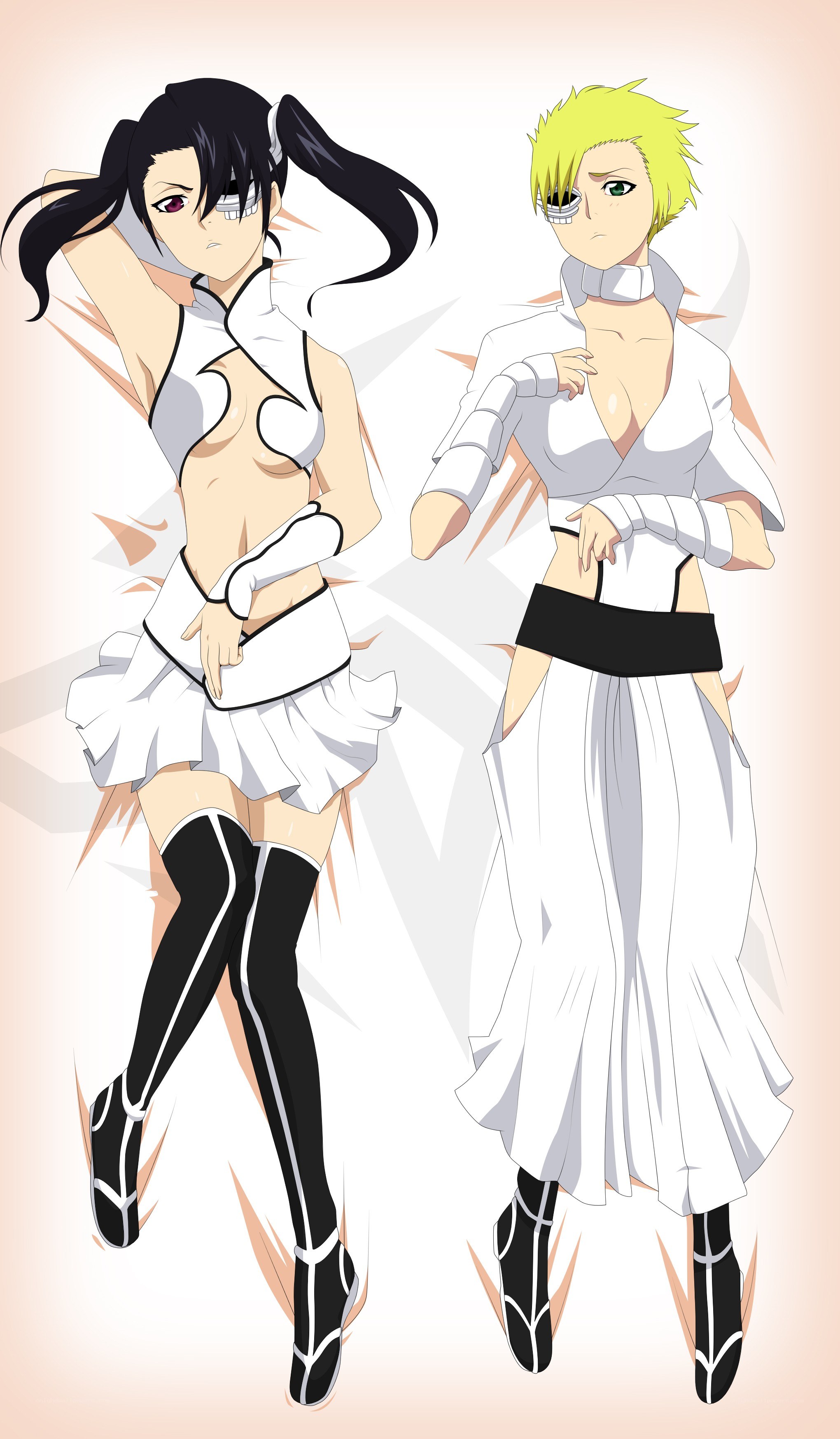 anime characters in white outfits