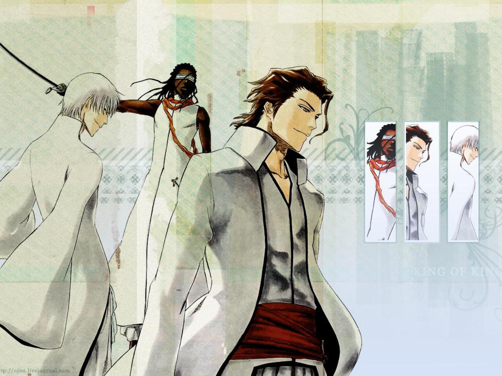 anime characters in white robes