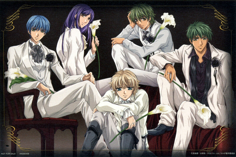 anime characters in white suits