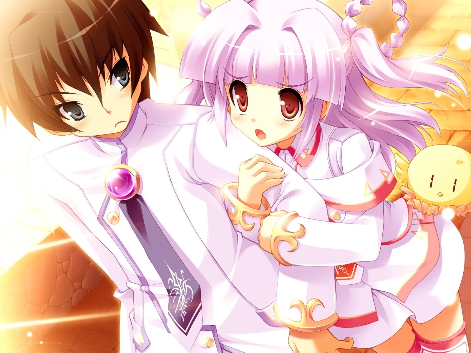 anime characters in white uniforms
