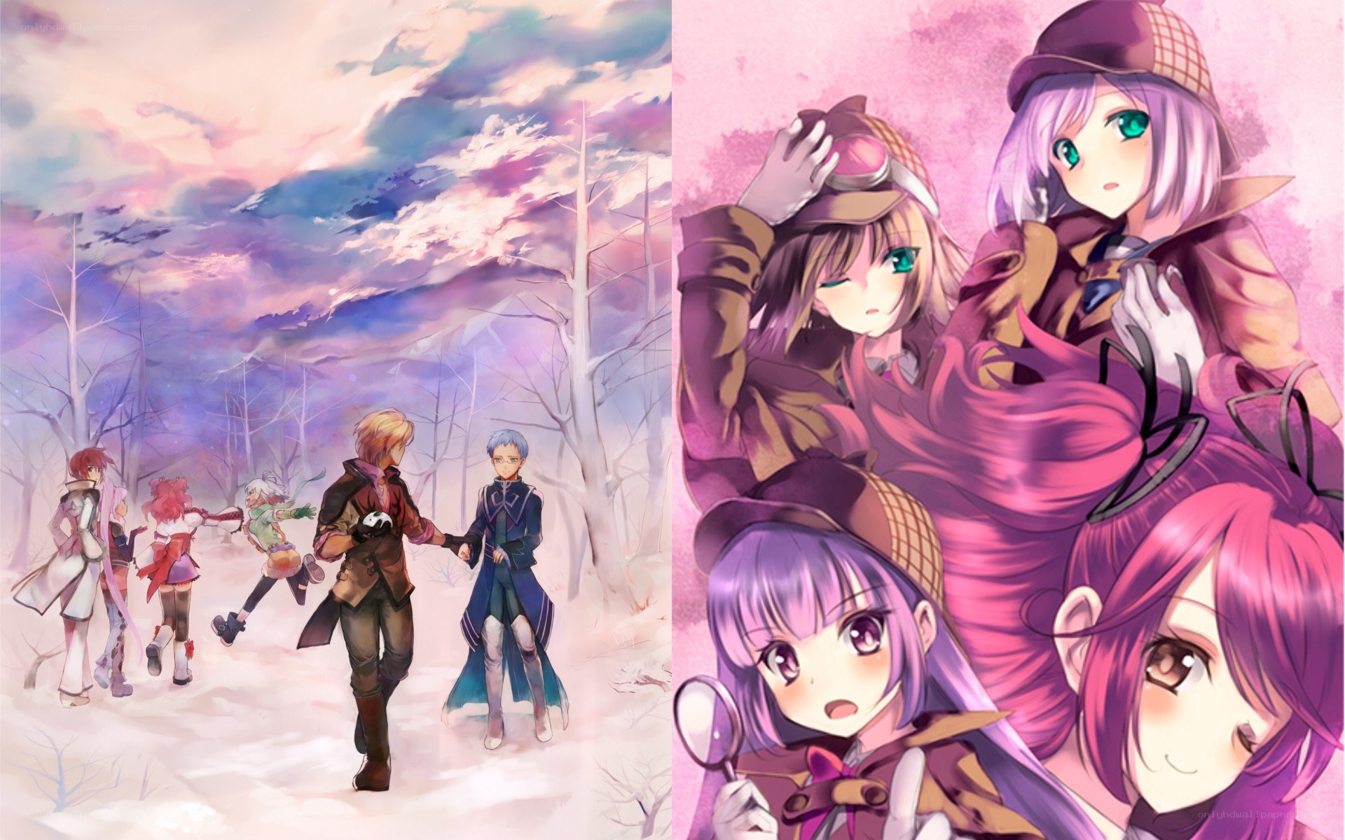 anime characters in winter