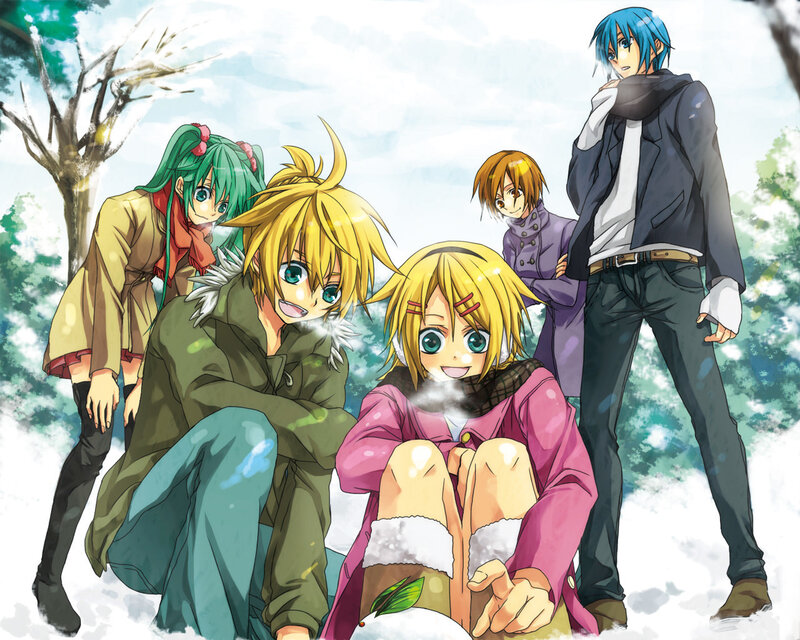 anime characters in winter