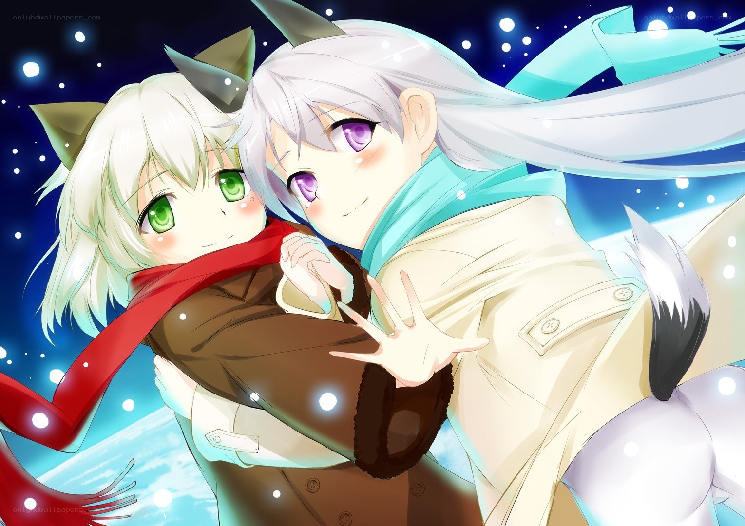 anime characters in winter