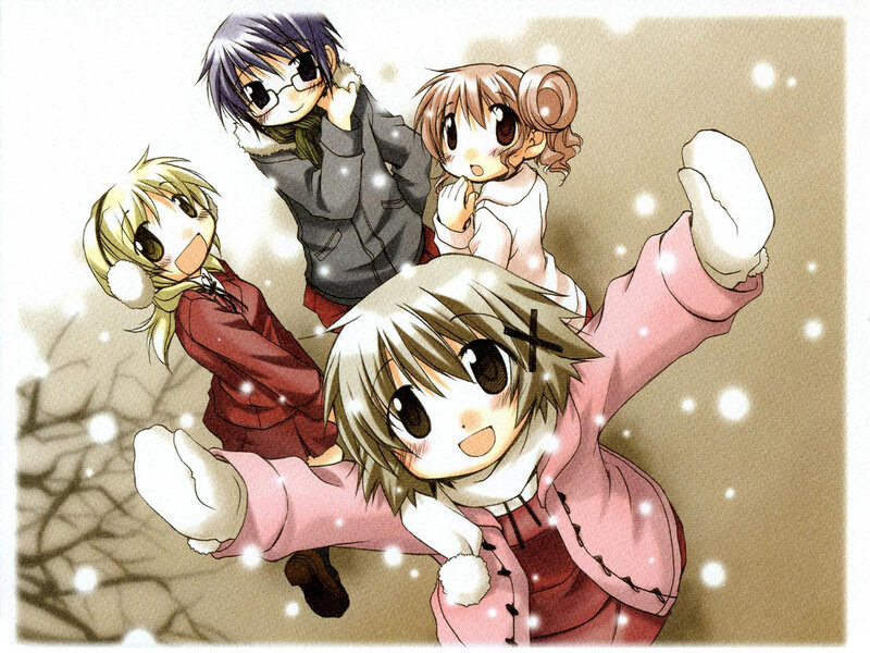 anime characters in winter
