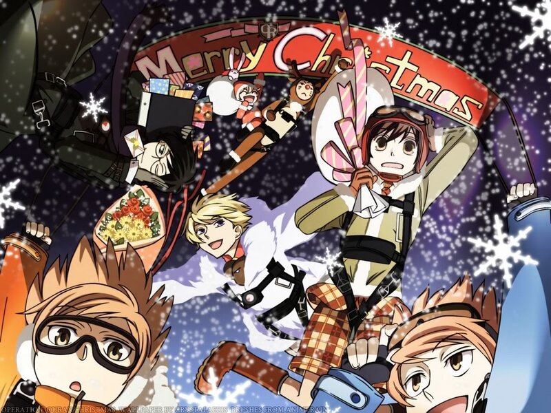 Anime Characters in Winter — Blue, Festive, Snow