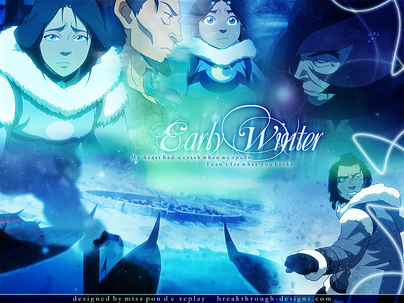 Anime Characters in Winter — Blue