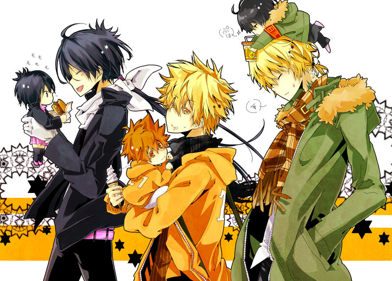 Anime Characters in Winter Clothes — Yellow