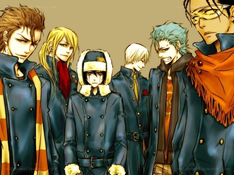 anime characters in winter coats