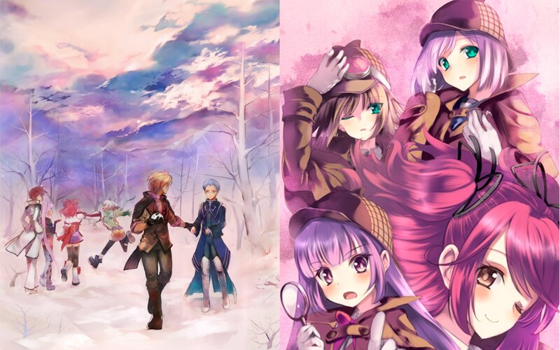 Anime Characters in Winter — Pink, Dramatic