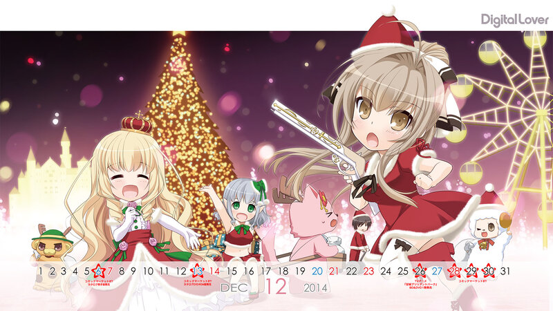 Anime Characters in Winter Scene — Purple