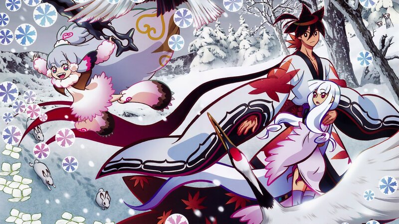 Anime Characters in Winter — White, Dramatic