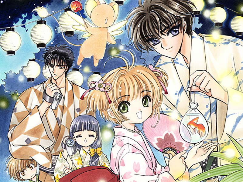 Anime Characters in Yukata — Blue